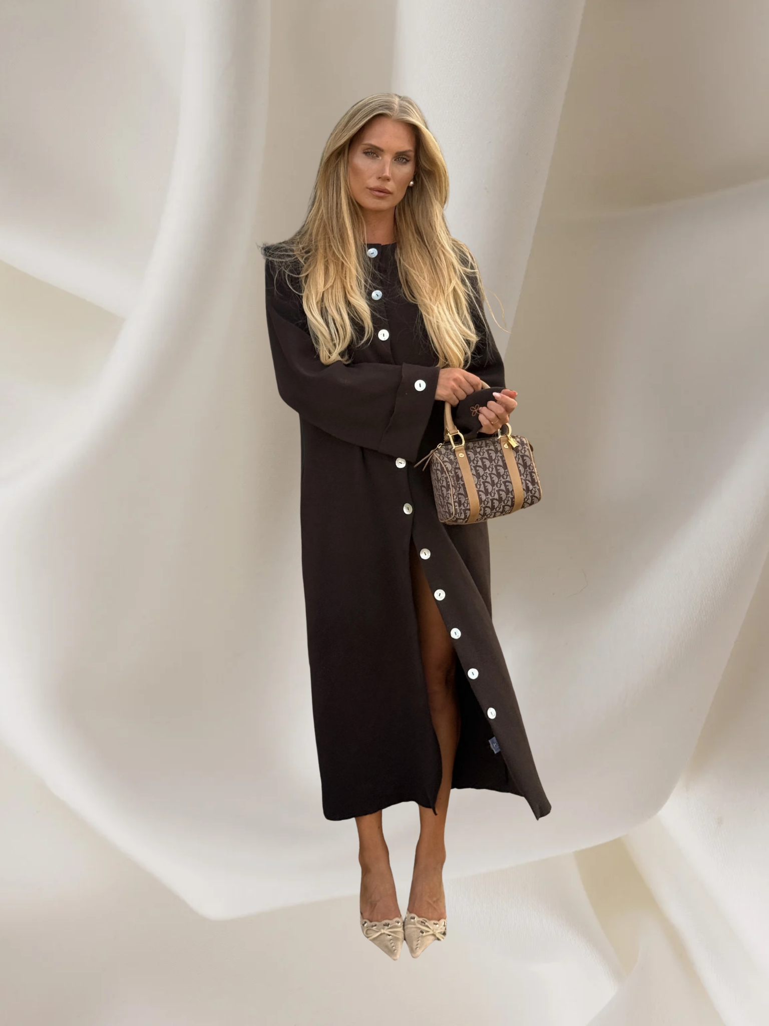 MAXI CARDIGAN BROWN