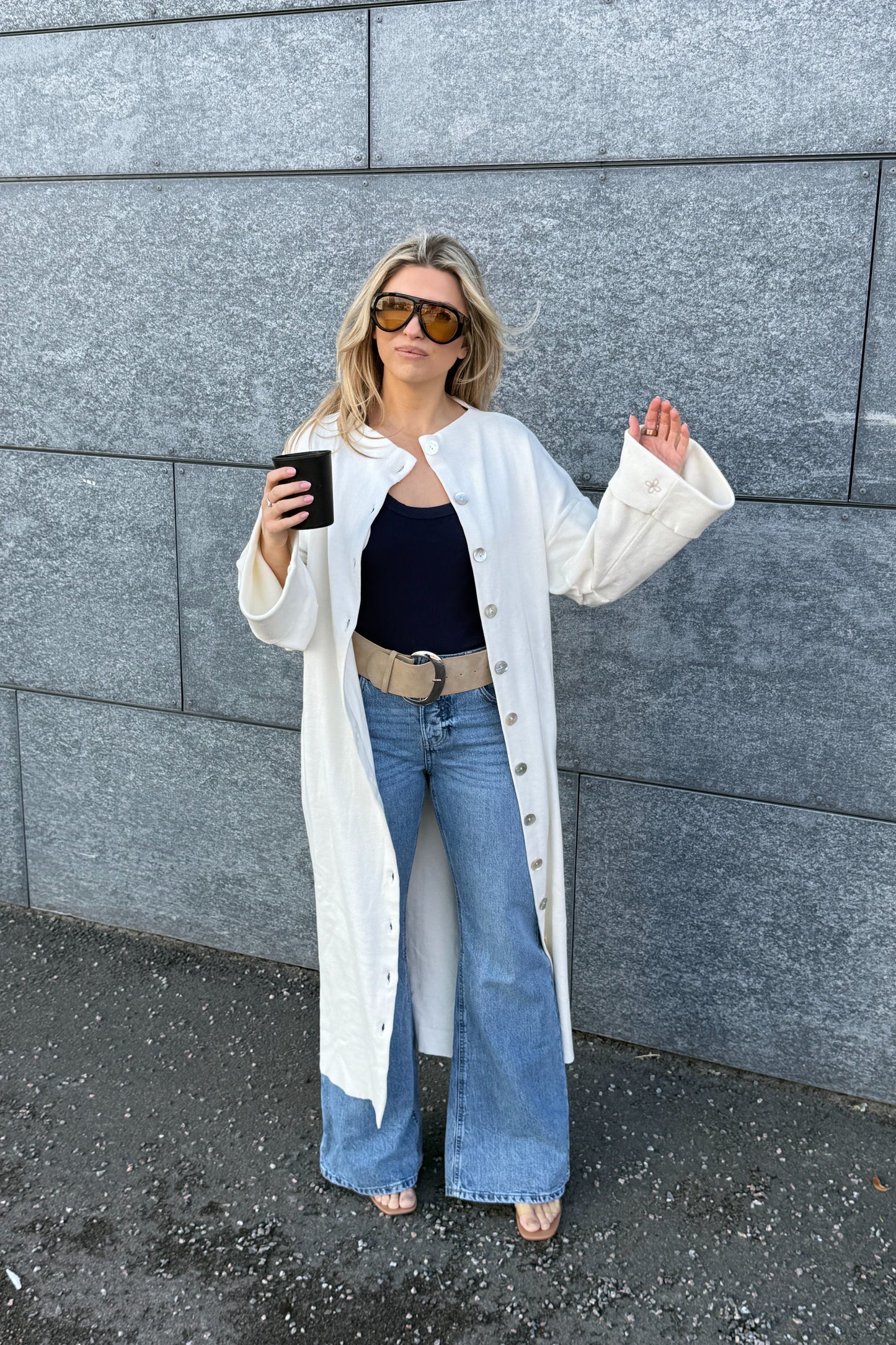 MAXI CARDIGAN WHITE