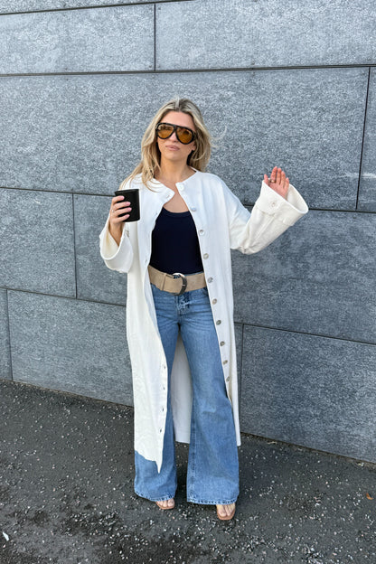 MAXI CARDIGAN WHITE